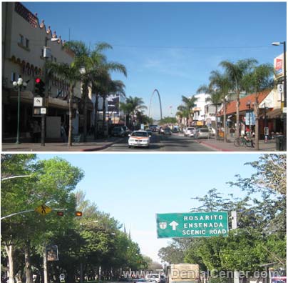 Avenida Revolucion and Signboard to Ensenada
